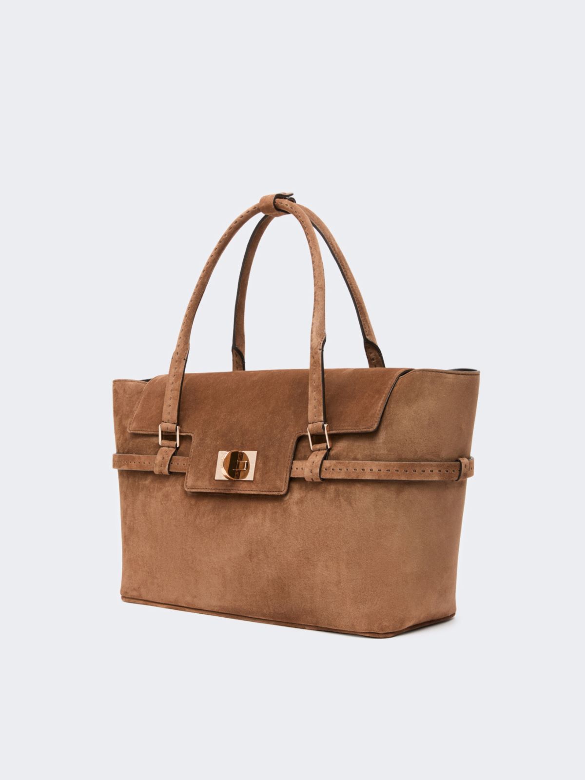 Suede handbag - BROWN - Max Mara - 2