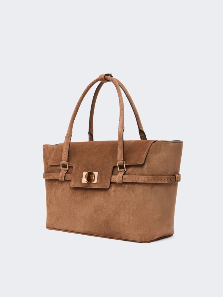 Suede handbag - BROWN - Max Mara - 2