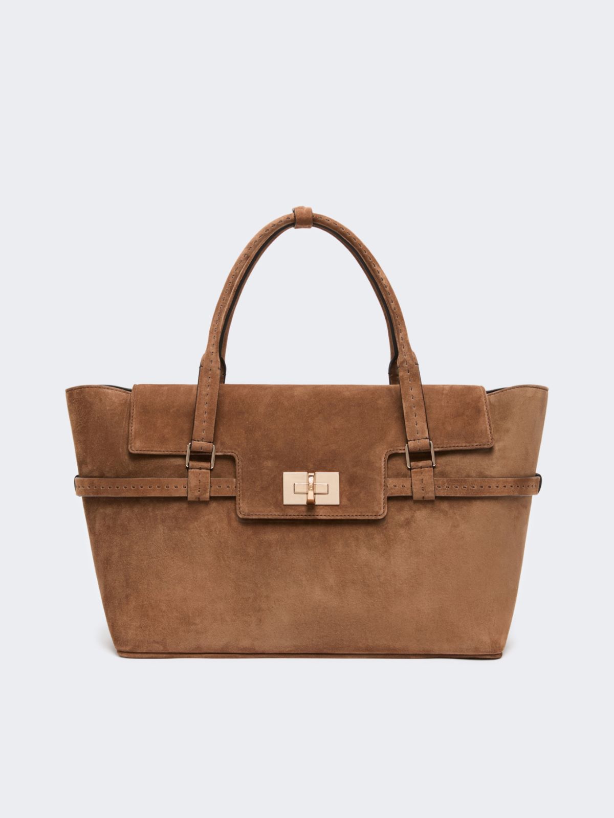 Suede handbag - BROWN - Max Mara