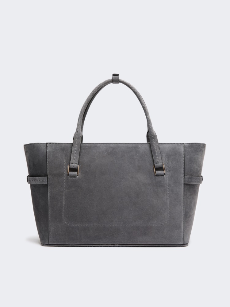 Suede handbag - MEDIUM GREY - Max Mara - 3