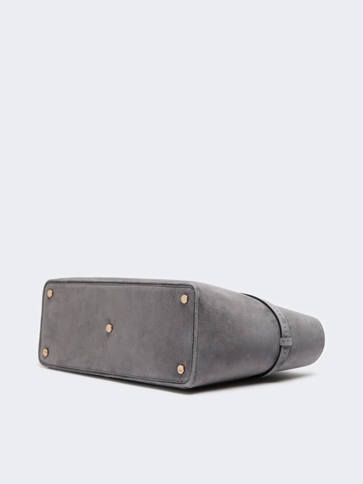 Suede handbag - MEDIUM GREY - Max Mara - 5