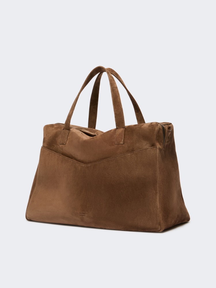 Extra-large shoulder bag in split leather - HAZELNUT BROWN - Max Mara - 2