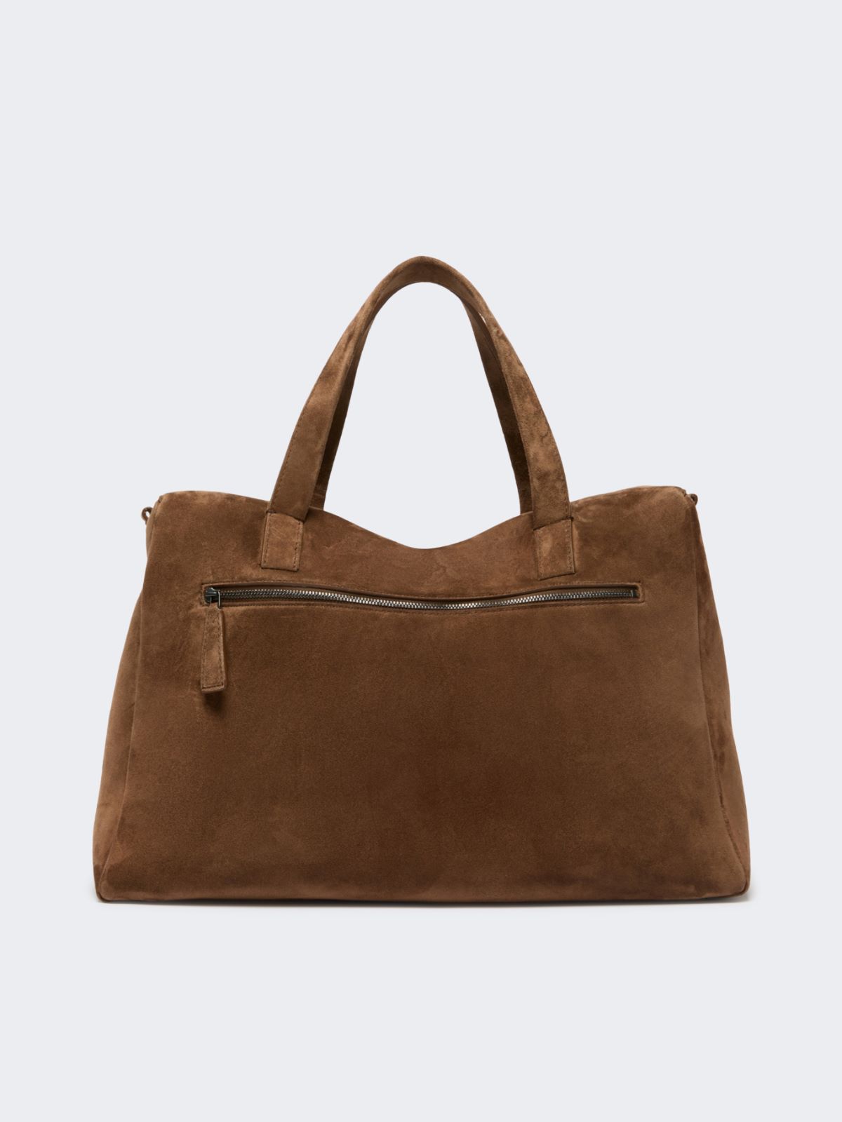 Extra-large shoulder bag in split leather - HAZELNUT BROWN - Max Mara - 3