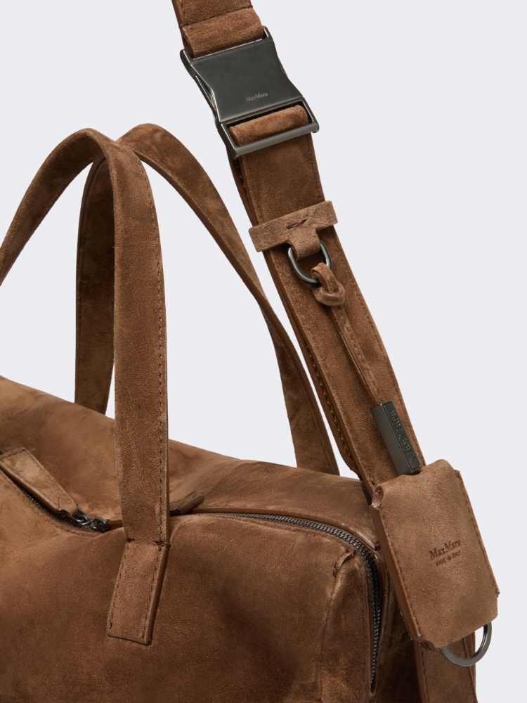 Extra-large shoulder bag in split leather - HAZELNUT BROWN - Max Mara - 4