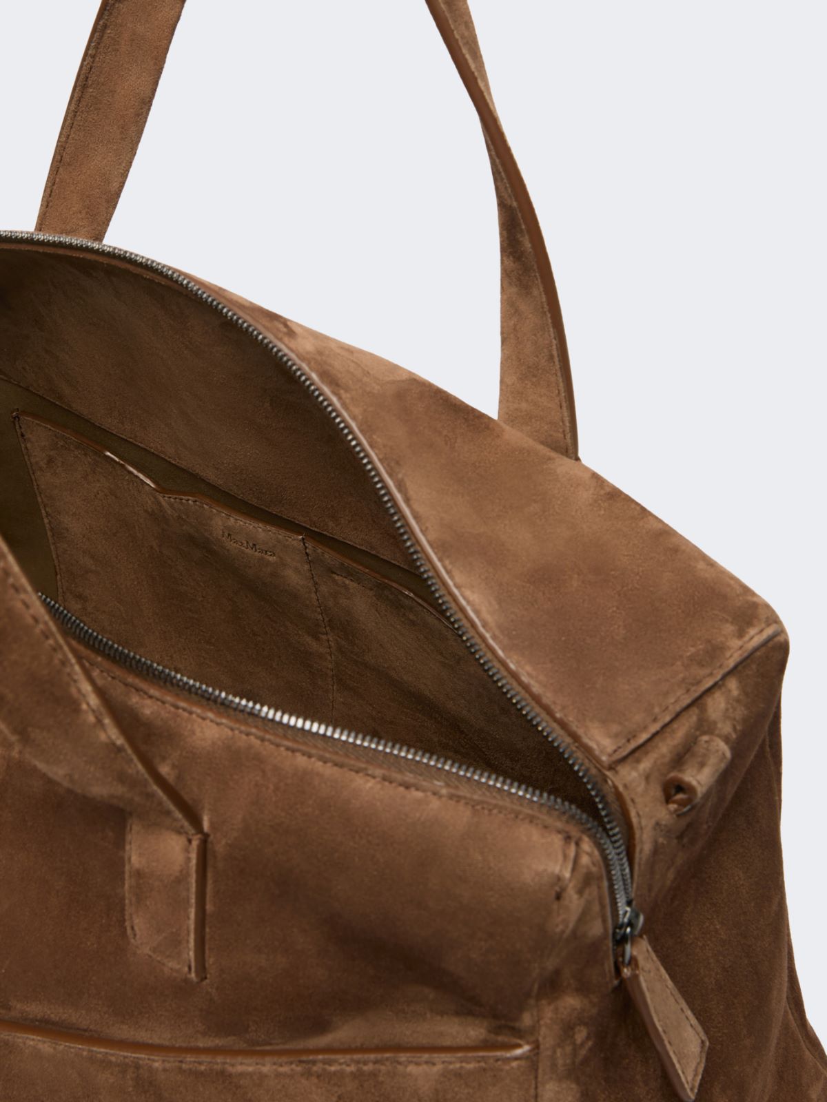 Extra-large shoulder bag in split leather - HAZELNUT BROWN - Max Mara - 6