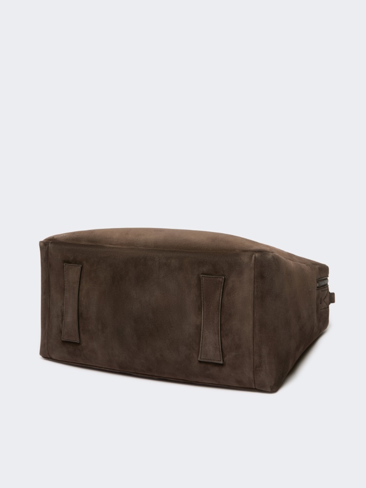 Extra-large shoulder bag in split leather - DARK BROWN - Max Mara - 5