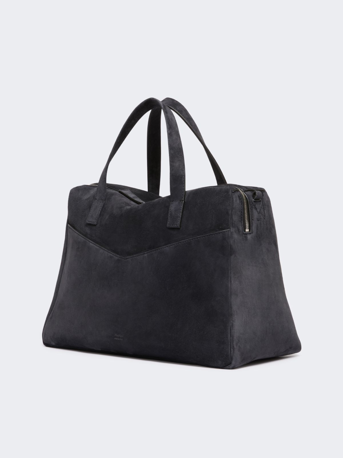 Extra-large shoulder bag in split leather - DARK GREY - Max Mara - 2