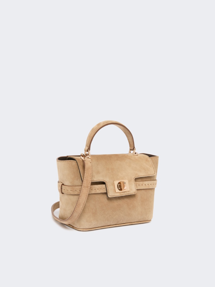 Extra-small suede handbag - BEIGE - Max Mara - 4