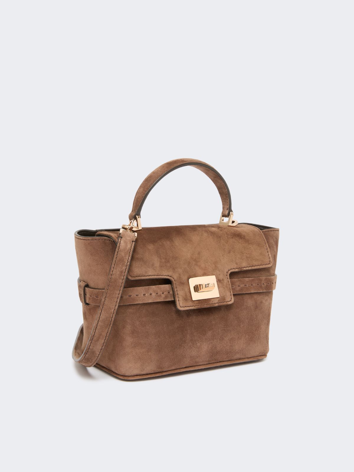Extra-small suede handbag - BROWN - Max Mara - 4