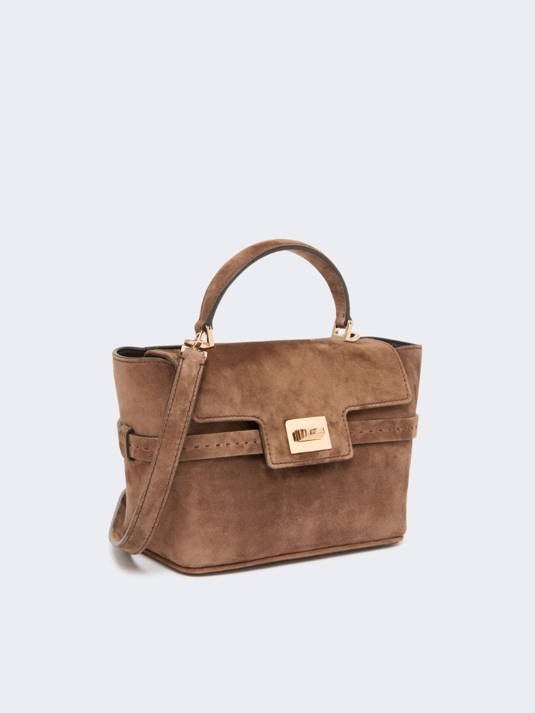 Extra-small suede handbag - BROWN - Max Mara - 4