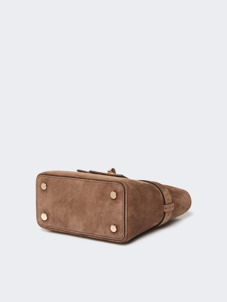Extra-small suede handbag - BROWN - Max Mara - 5