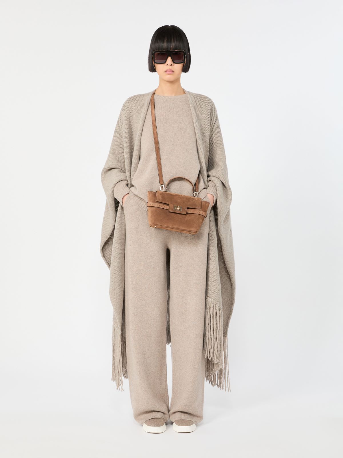 Extra-small suede handbag - BROWN - Max Mara - 7