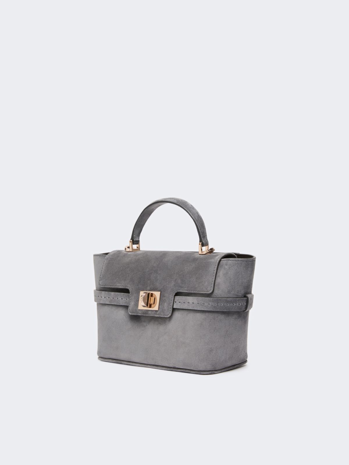 Extra-small suede handbag - MEDIUM GREY - Max Mara - 2