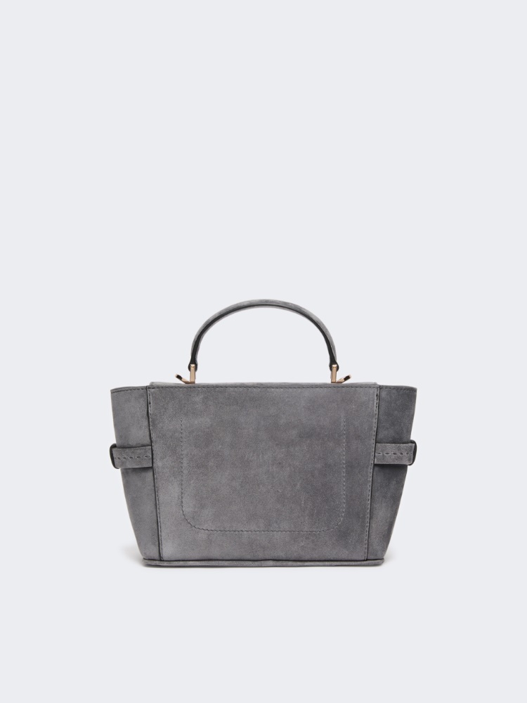 Extra-small suede handbag - MEDIUM GREY - Max Mara - 3