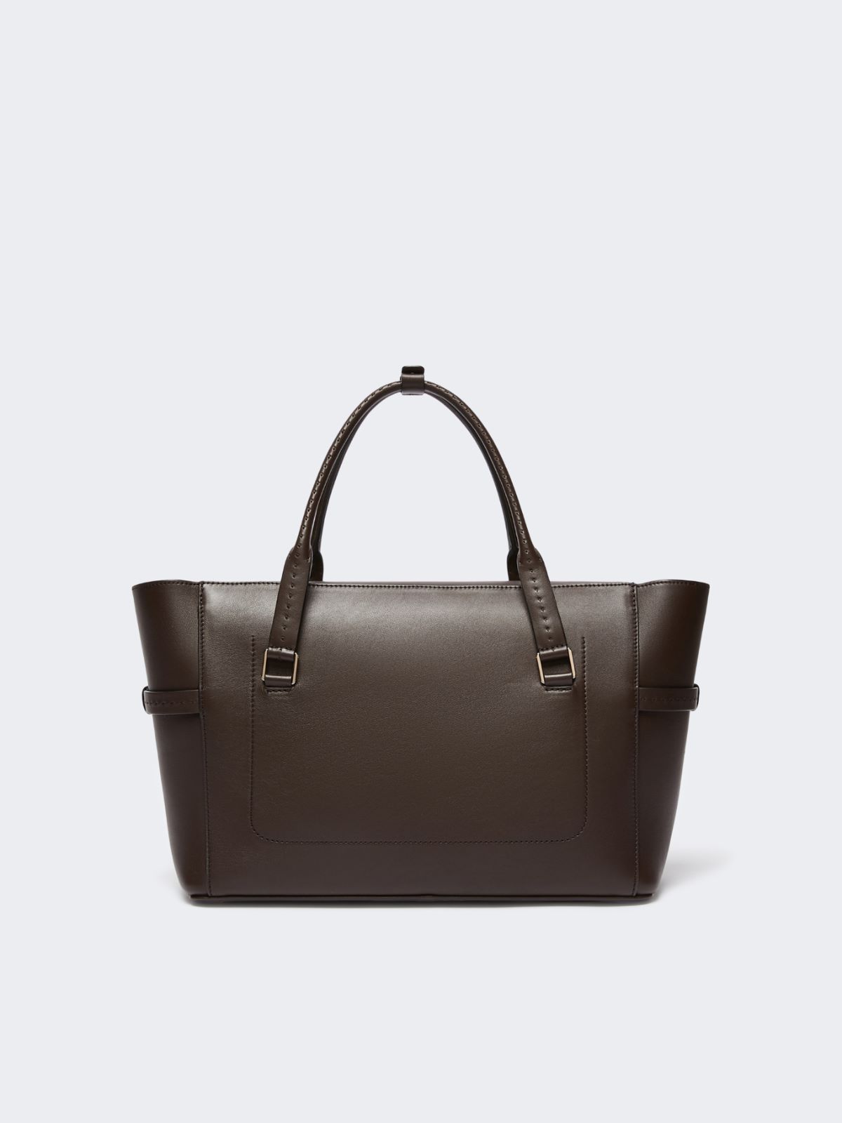 Smooth leather handbag - DARK BROWN - Max Mara - 3