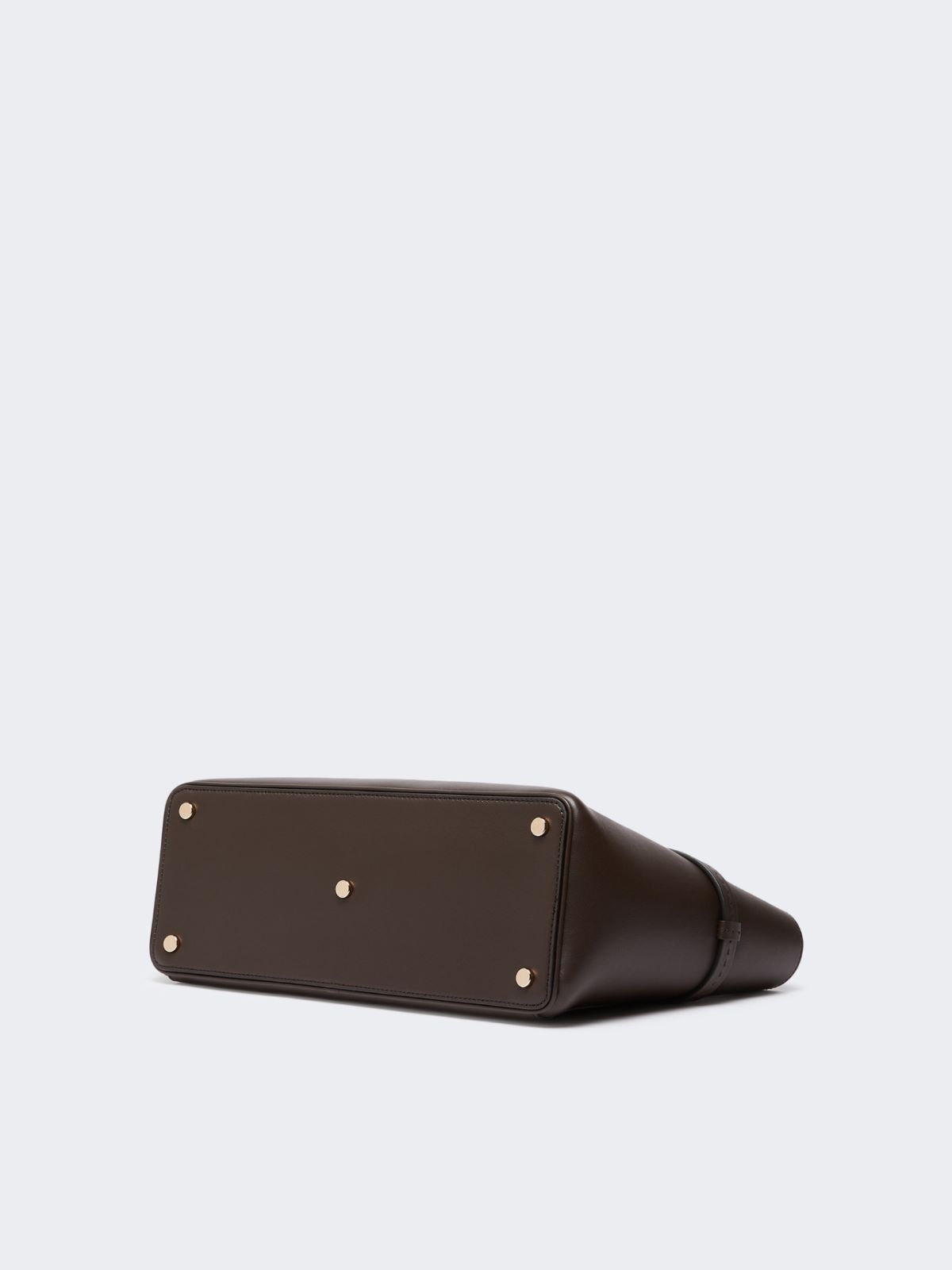 Smooth leather handbag - DARK BROWN - Max Mara - 5