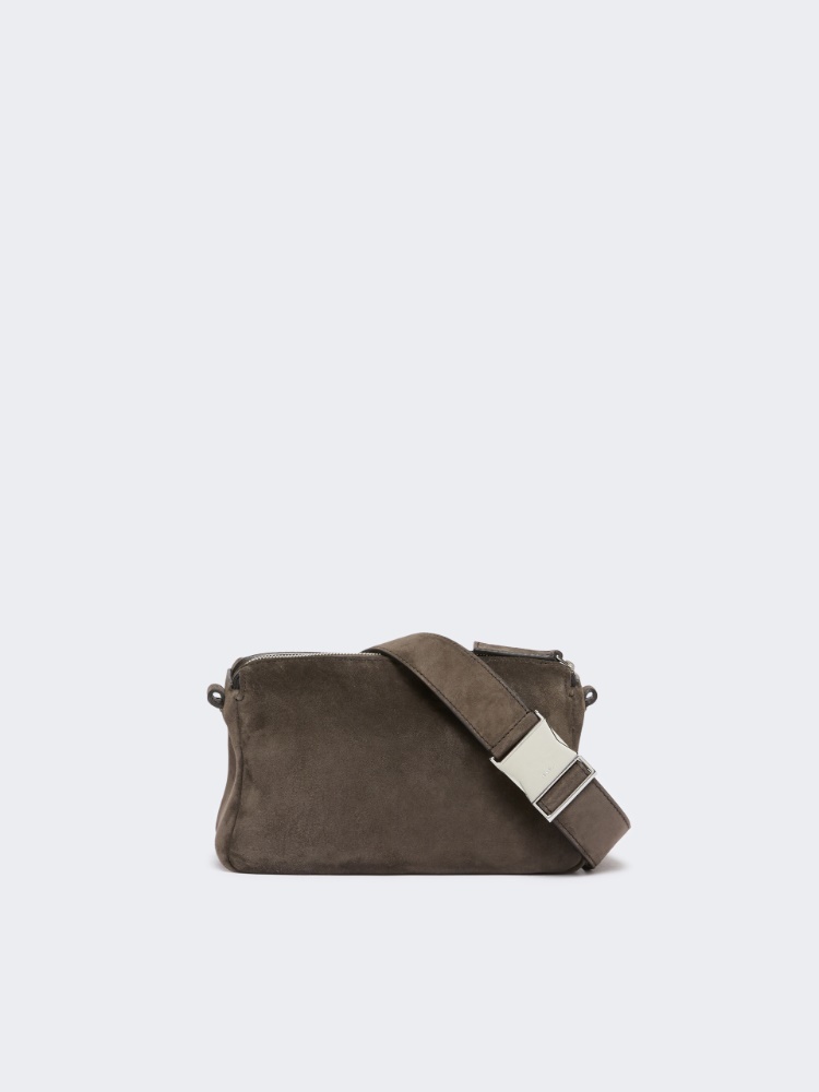 Split leather micro handbag - DARK BROWN - Max Mara - 3
