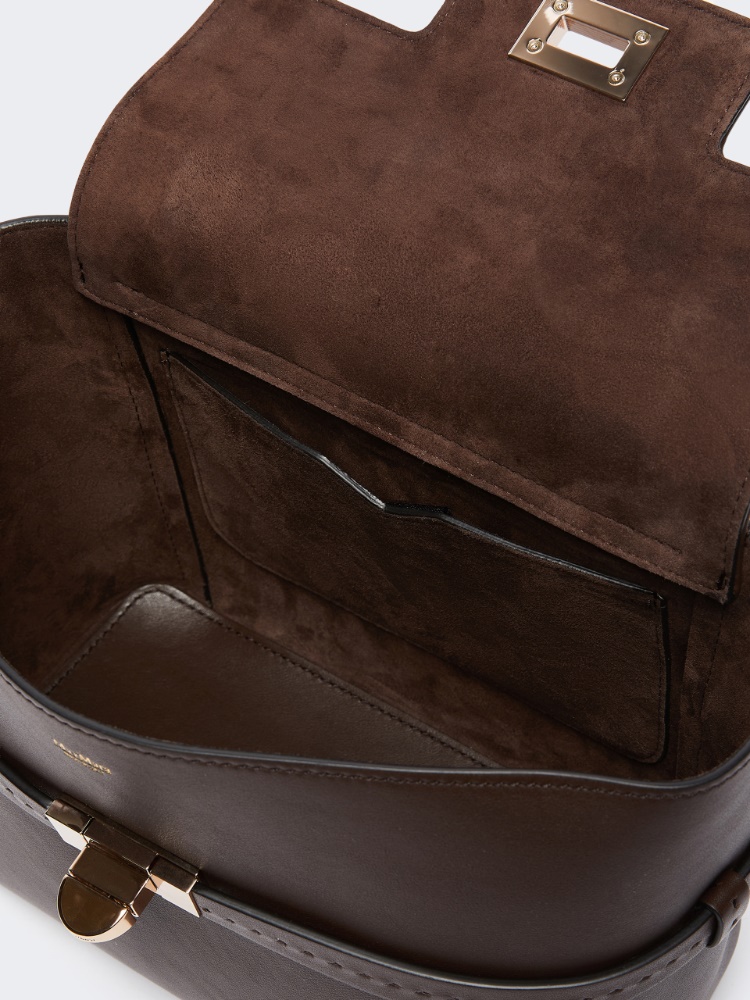 Extra-small smooth leather handbag - DARK BROWN - Max Mara - 6