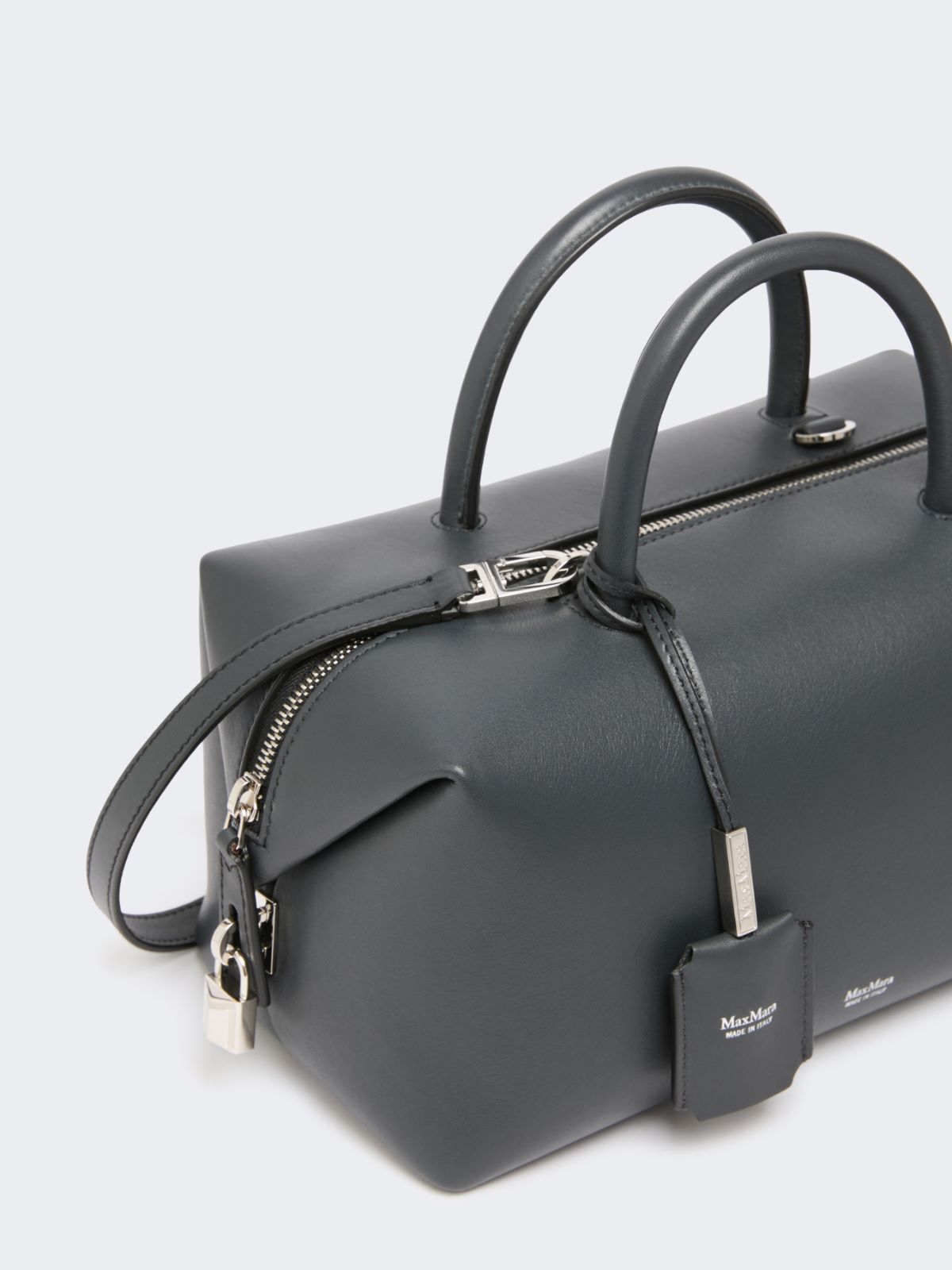 Boston Bag Medium aus Naturleder - MITTELGRAU - Max Mara - 3