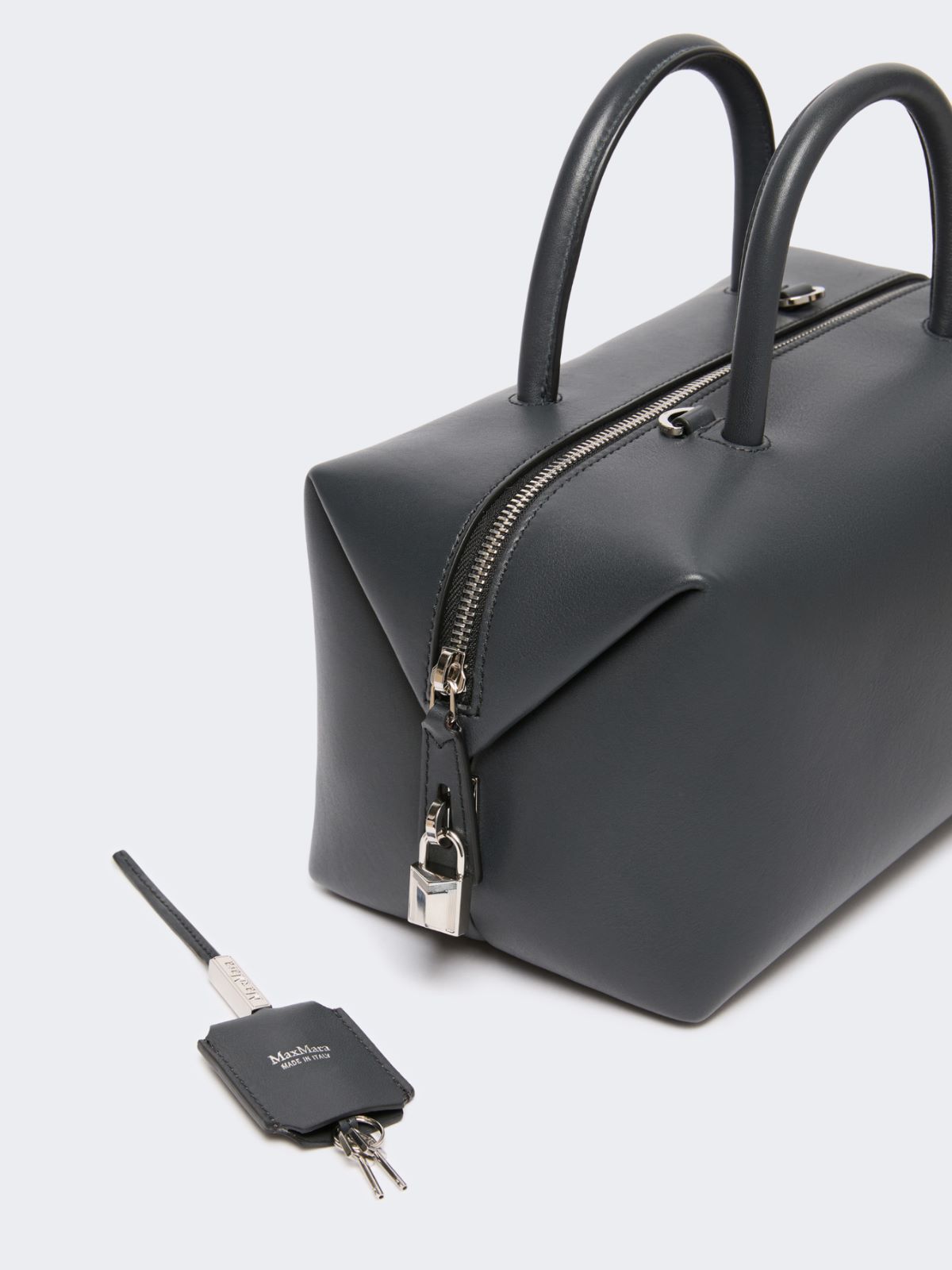 Boston Bag Medium aus Naturleder - MITTELGRAU - Max Mara - 4