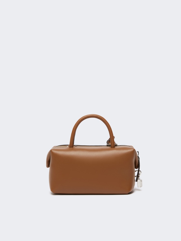 Small natural leather bowler bag - AMBER BROWN - Max Mara - 3