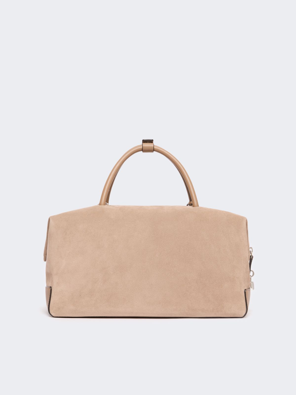 Large nubuck leather Boston bag - MUD - Max Mara - 3