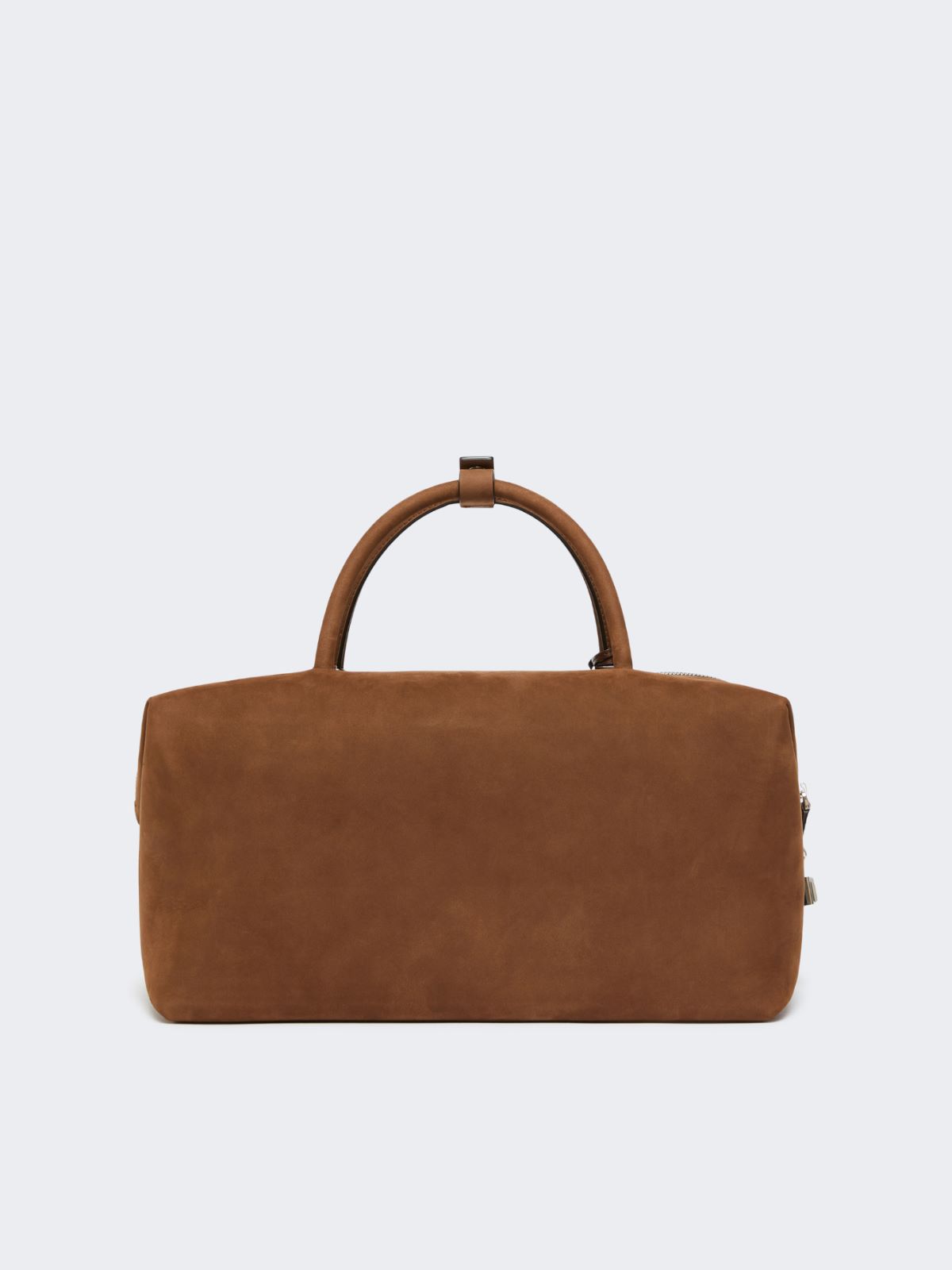 Large nubuck leather Boston bag - COCOA - Max Mara - 3