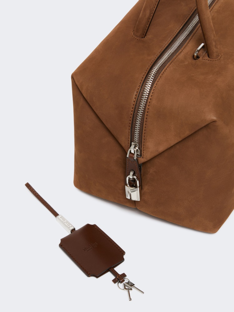 Bauletto grande in pelle nabuk - CACAO - 3