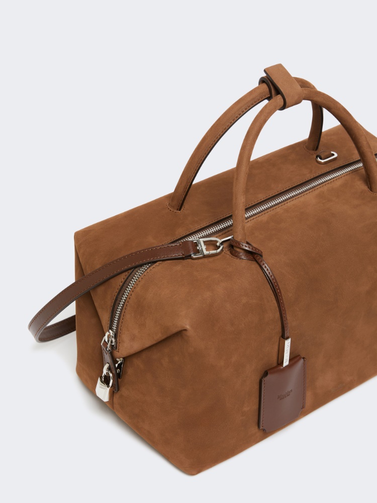 Bauletto grande in pelle nabuk - CACAO - 4