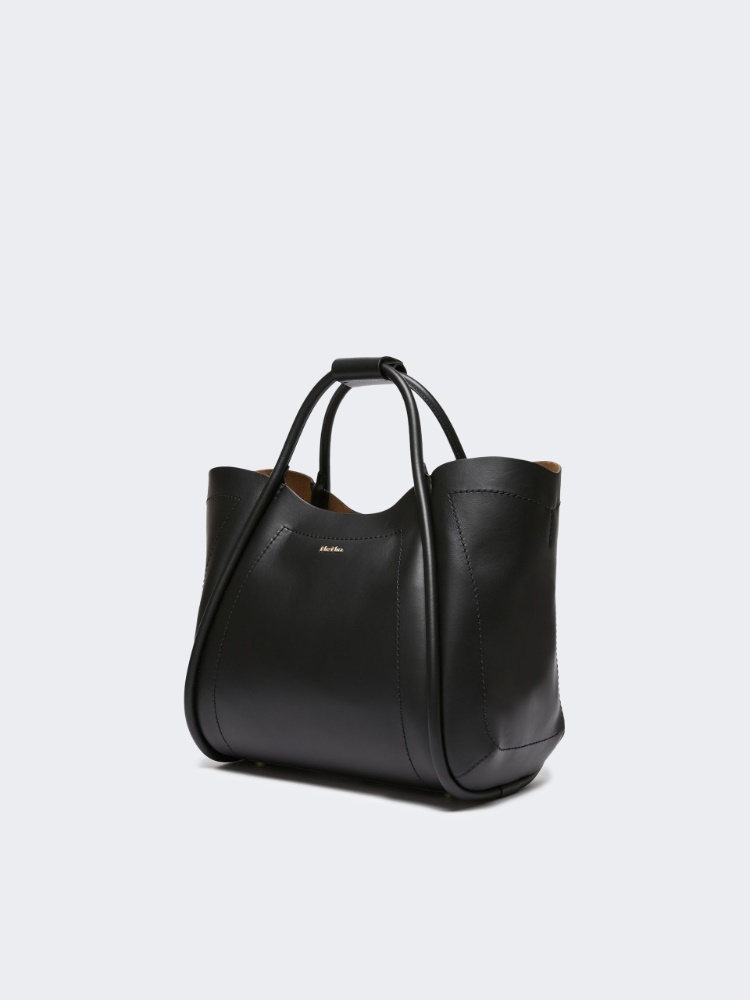 Small leather Marine bag - BLACK - 2