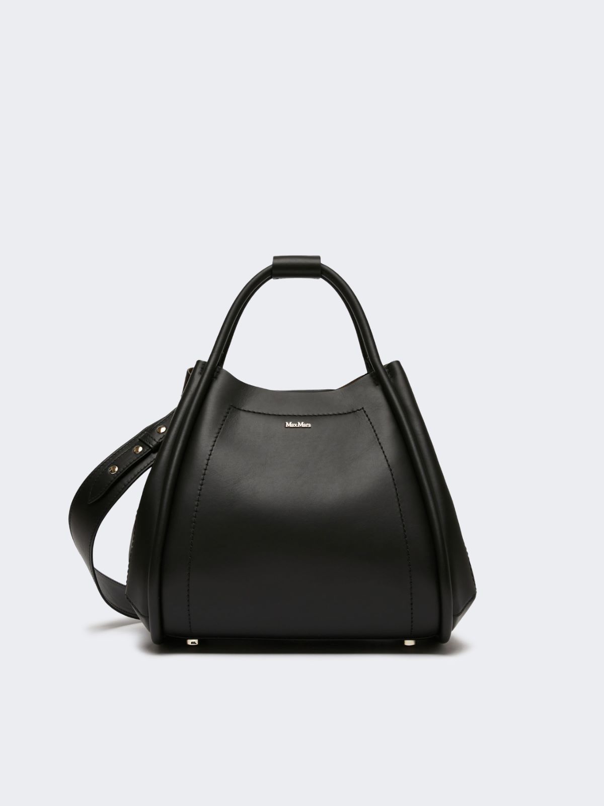 Small leather Marine bag - BLACK - 3
