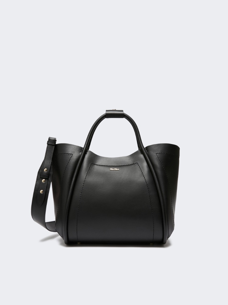 Small leather Marine bag - BLACK