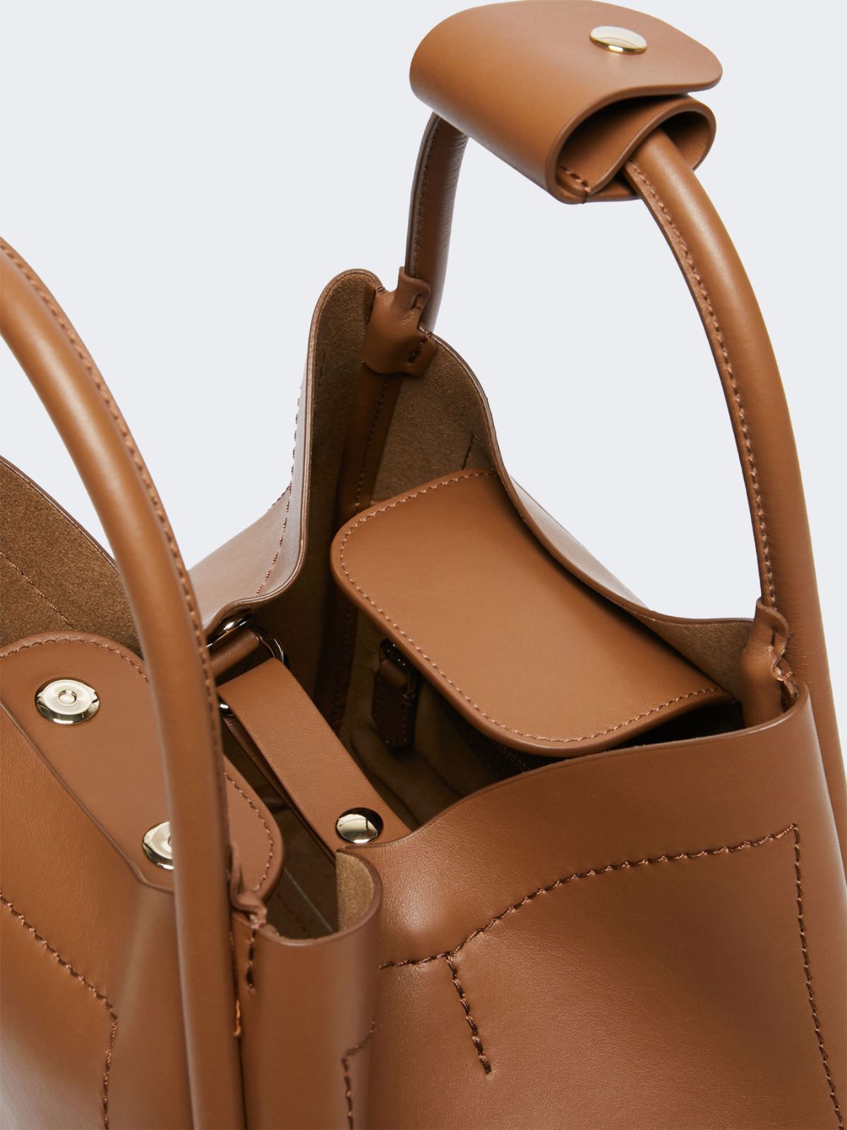 Small leather Marine bag - BROWN BRONZE - 5