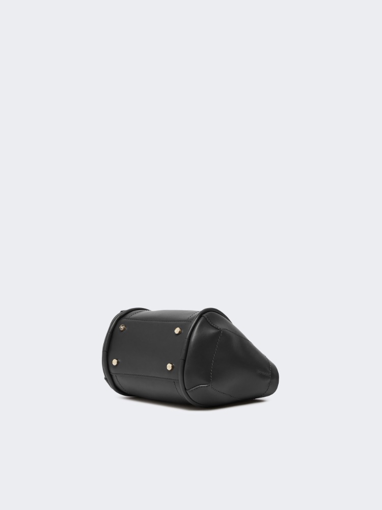 Extra-small leather Marine bag - BLACK - 4