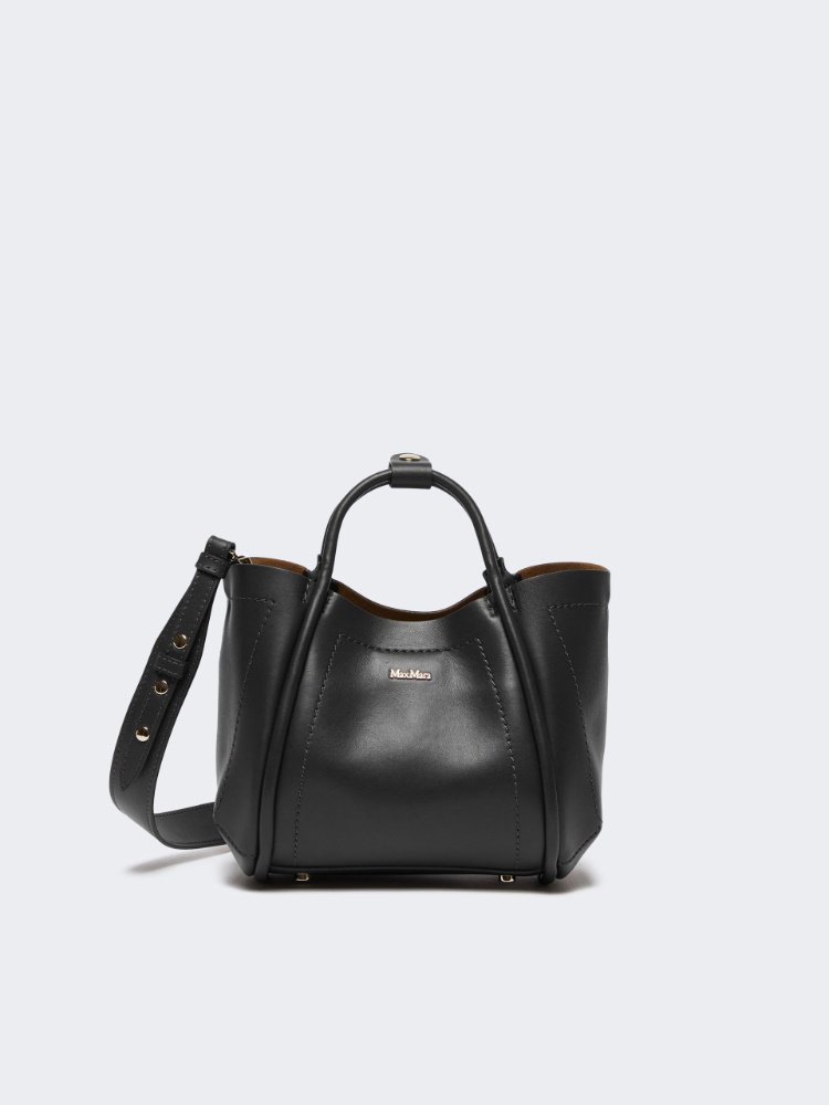 Extra-small leather Marine bag - BLACK