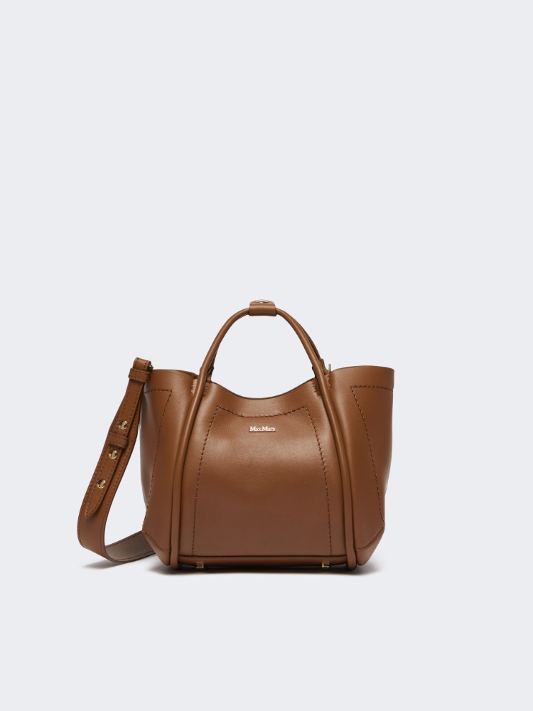 Extra-small leather Marine bag - BROWN BRONZE