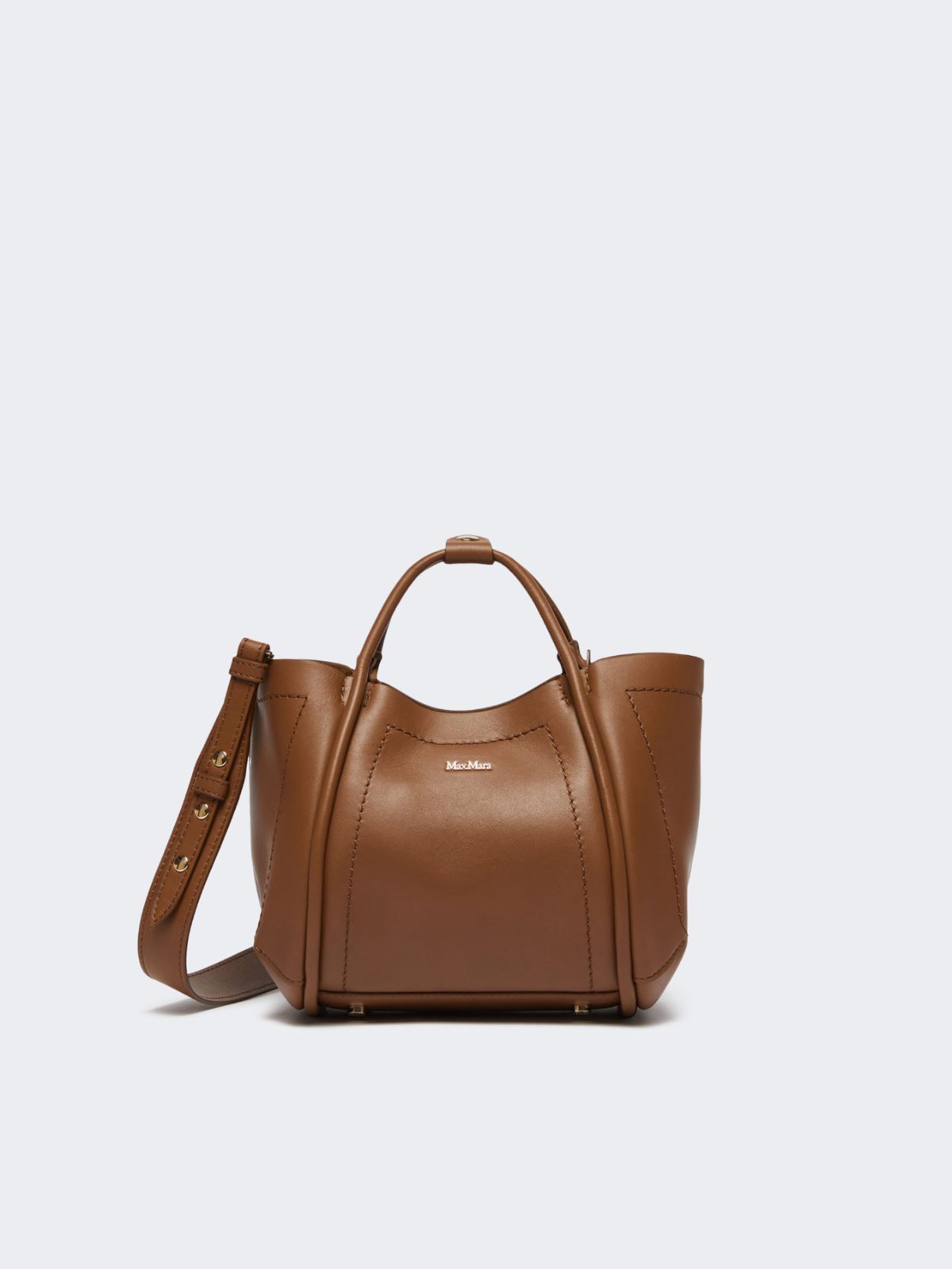 Extra-small leather Marine bag - BROWN BRONZE
