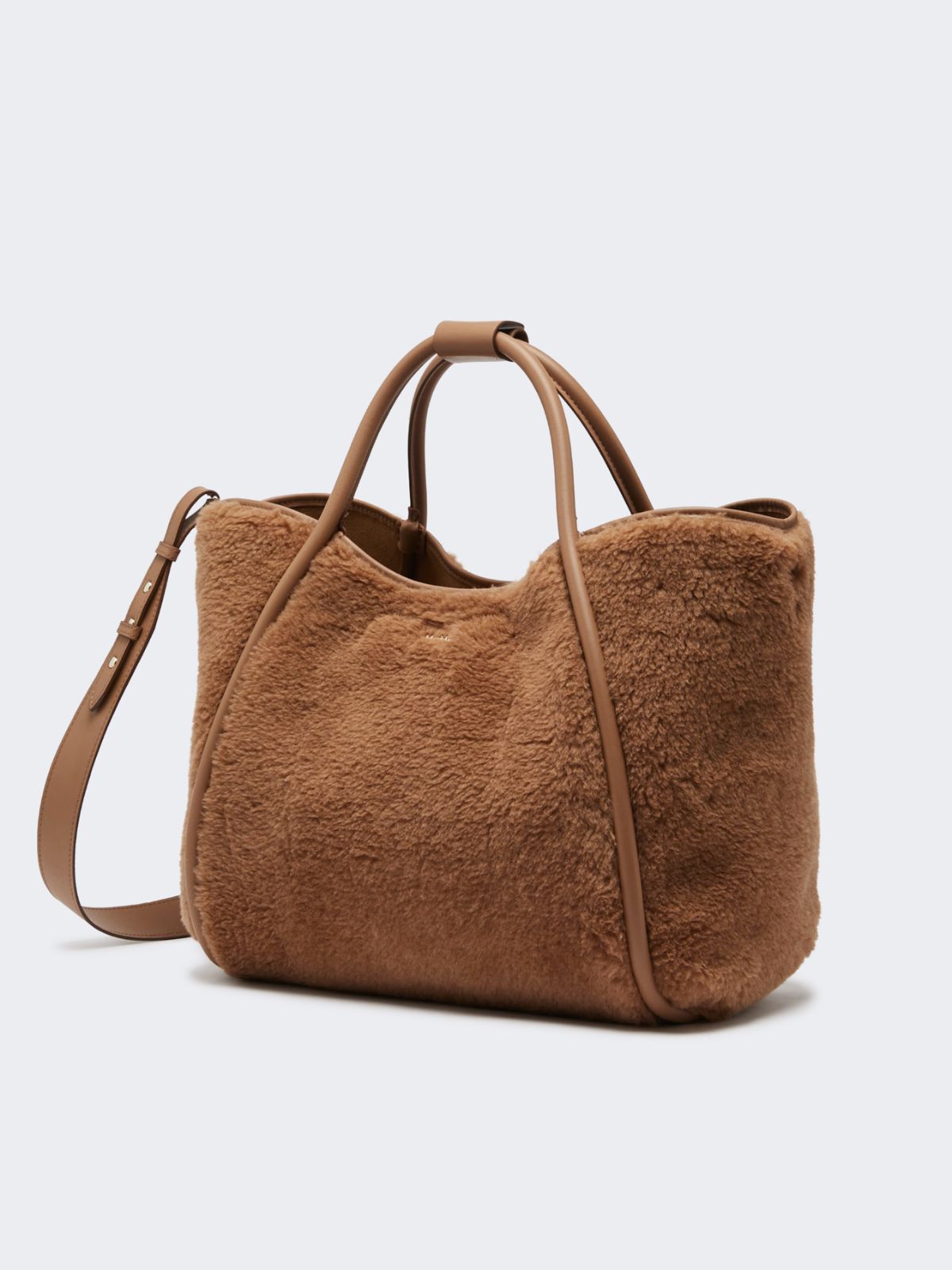 Medium Teddy fabric Marine bag - CAMEL - 2