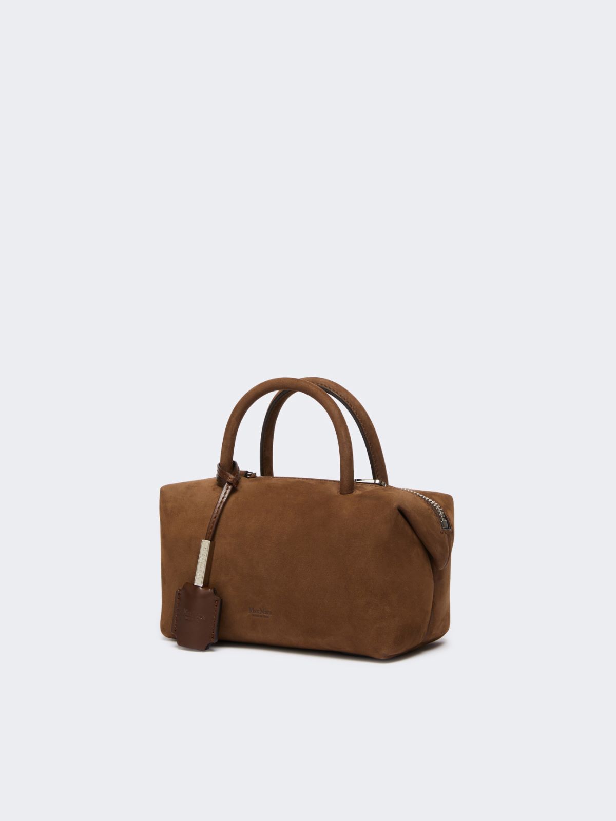 Small split-leather Boston bag - COCOA - 2