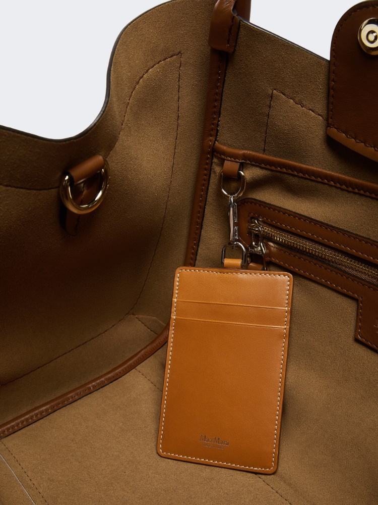 Querformatige Marine Tasche aus Wildleder - BRAUN BERNSTEIN - Max Mara - 6