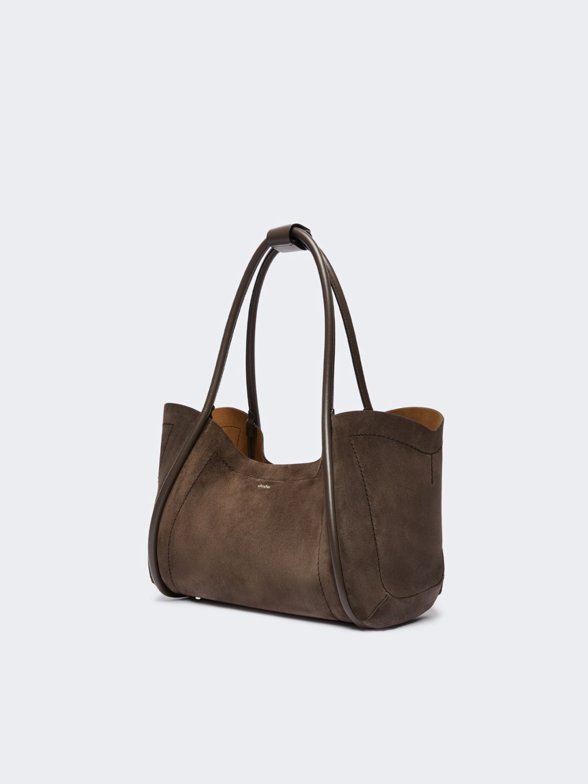 Horizontal suede Marine bag - DARK GREY - Max Mara - 2