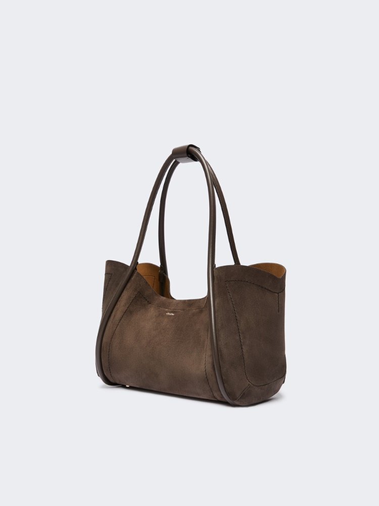 Horizontal suede Marine bag - DARK GREY - Max Mara - 2
