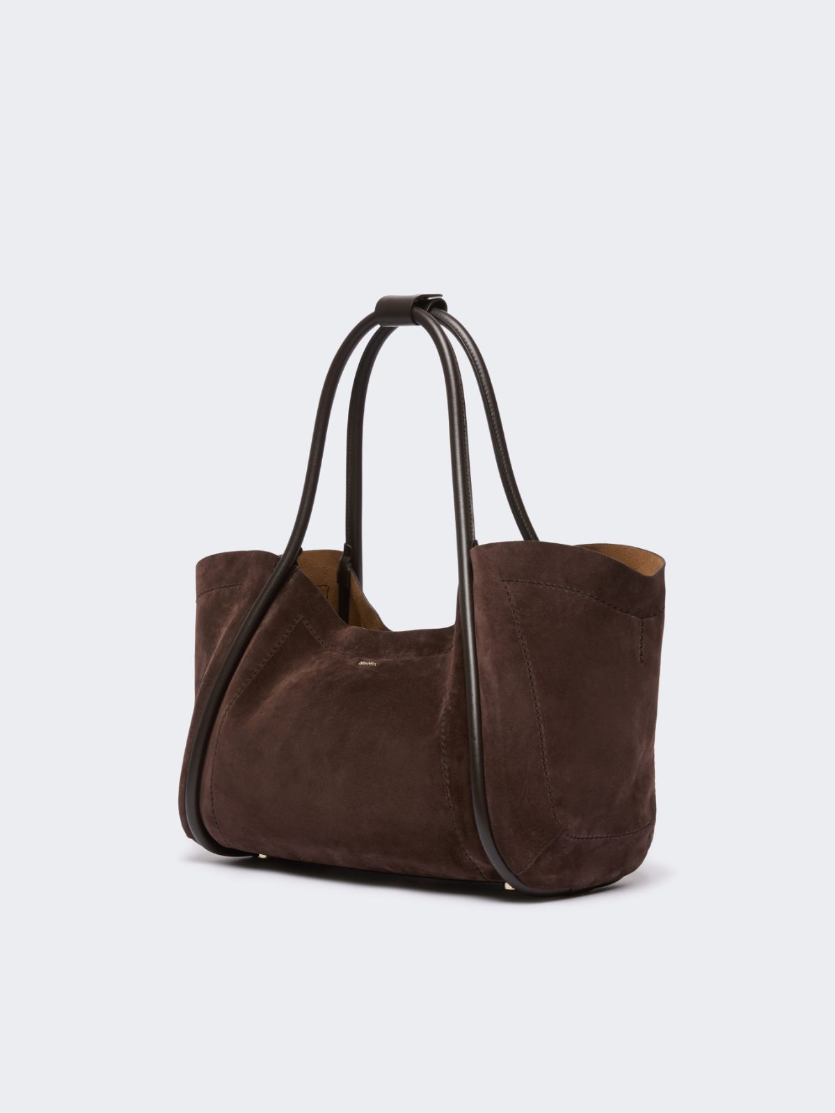 Horizontal suede Marine bag - DARK BROWN - Max Mara - 2