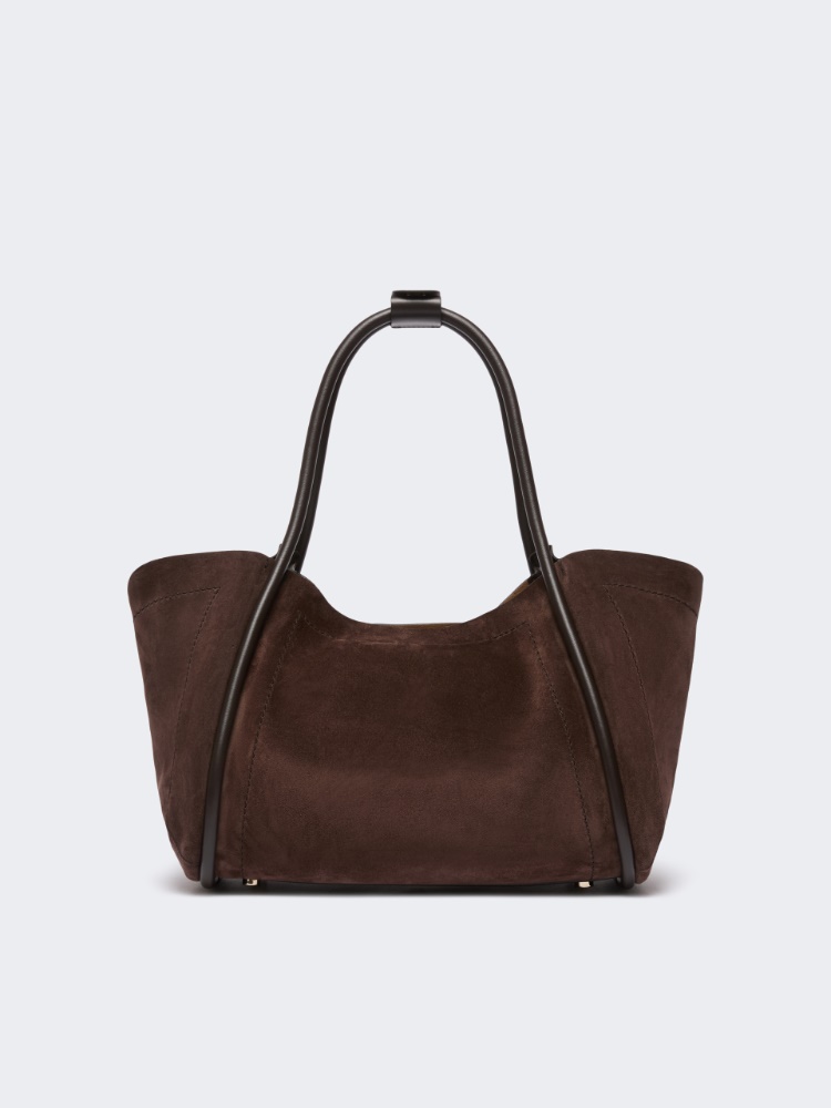 Horizontal suede Marine bag - DARK BROWN - Max Mara - 3
