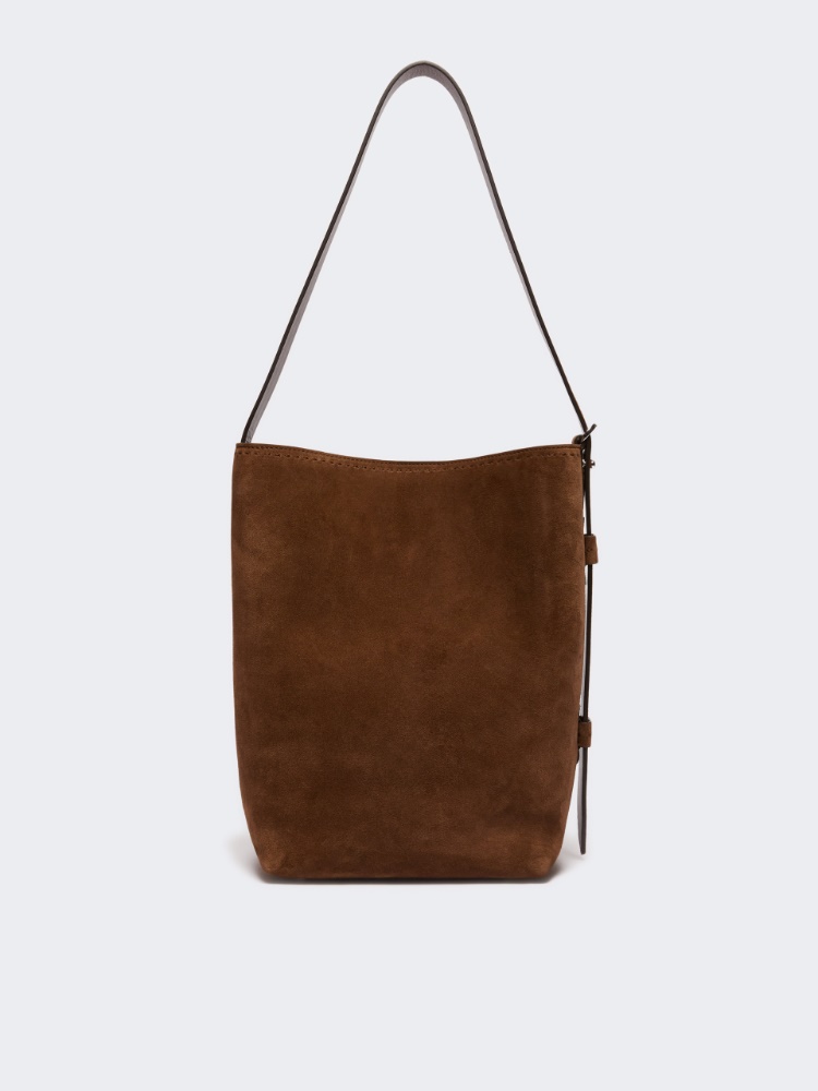 Small Archetipo bag in split leather - DARK BROWN - Max Mara - 3