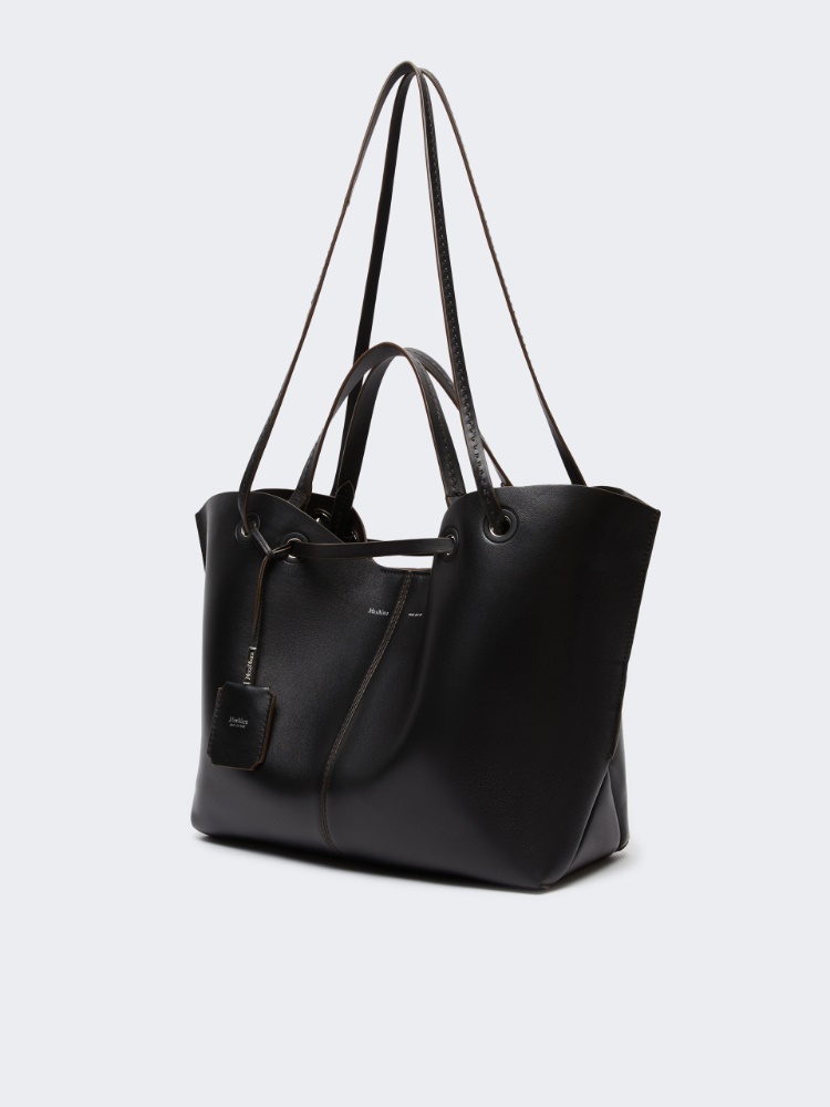 Sac cabas en nappa double - NOIR - 2