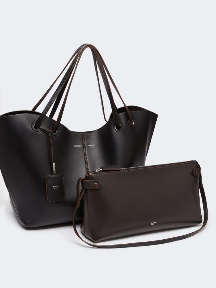 Sac cabas en nappa double - NOIR - 3