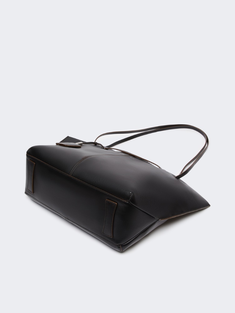 Sac cabas en nappa double - NOIR - 5