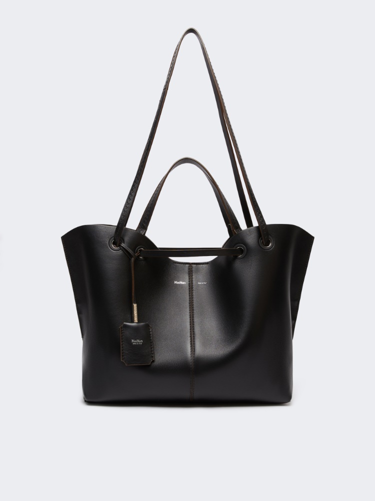 Sac cabas en nappa double - NOIR - 1