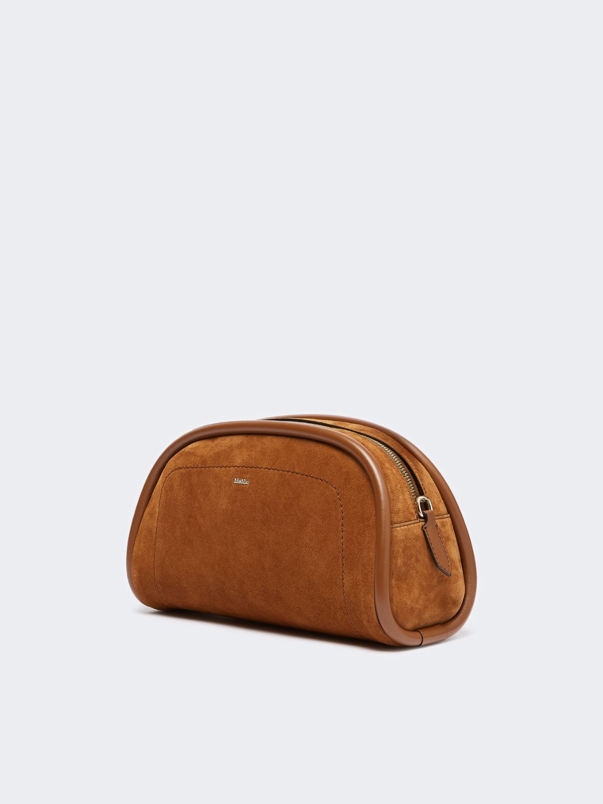 Suede and leather handbag - AMBER BROWN - Max Mara - 2